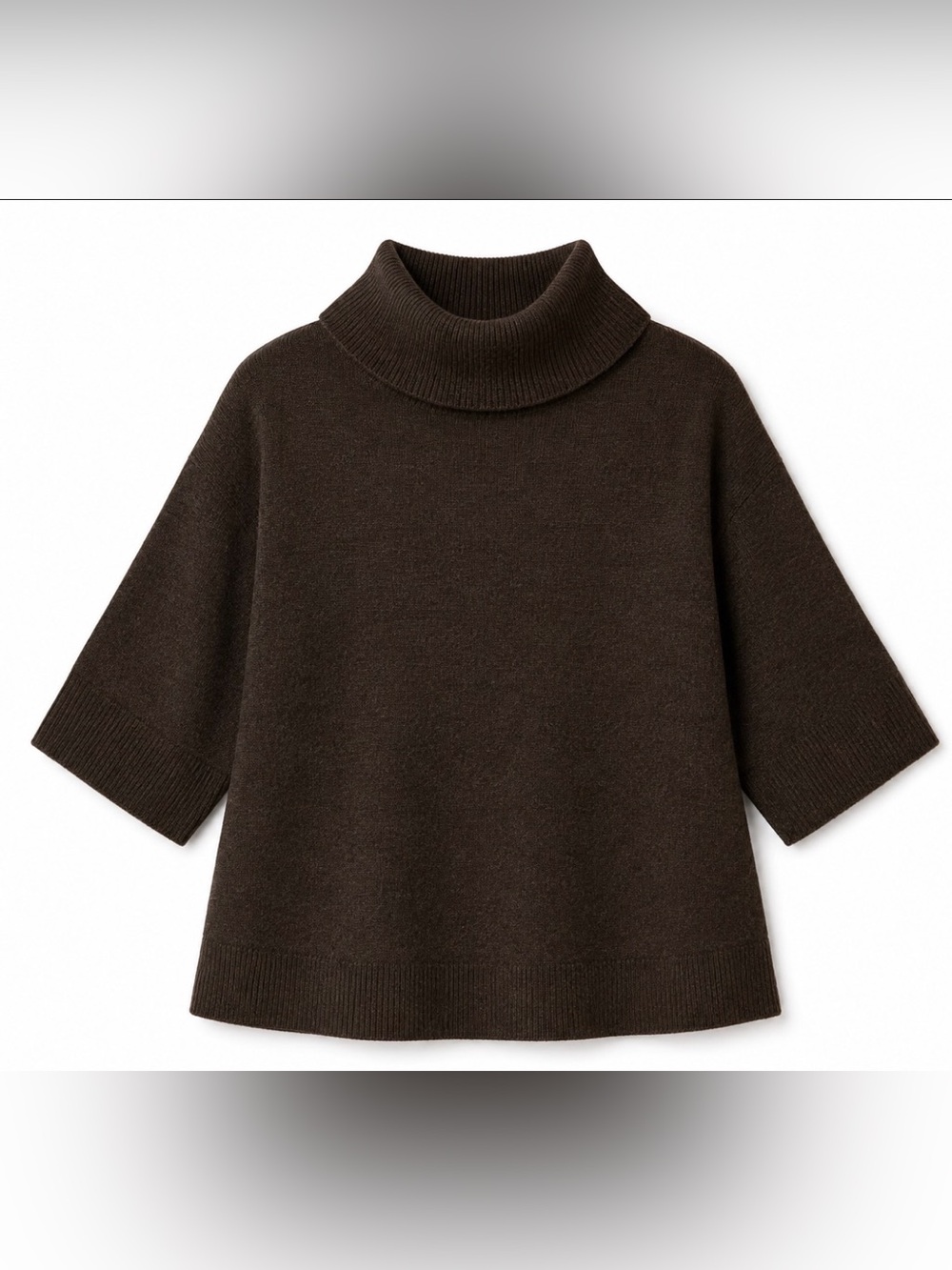 Mercer Street Studio Sweater Women 3X Brown Turtleneck Short Sleeve Plus Size